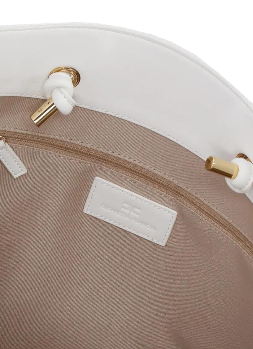 Elisabetta Franchi Shoppers Bags Ivory in wit