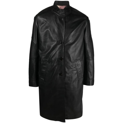 Zadig & Voltaire Übergangsmäntel Macari Buttoned Leather Coat Black