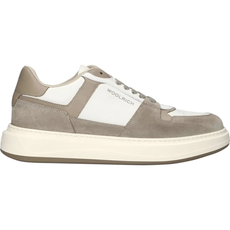 Woolrich Sneaker basse Arrow Court Camoscio Sneaker Beige - Off White weiß