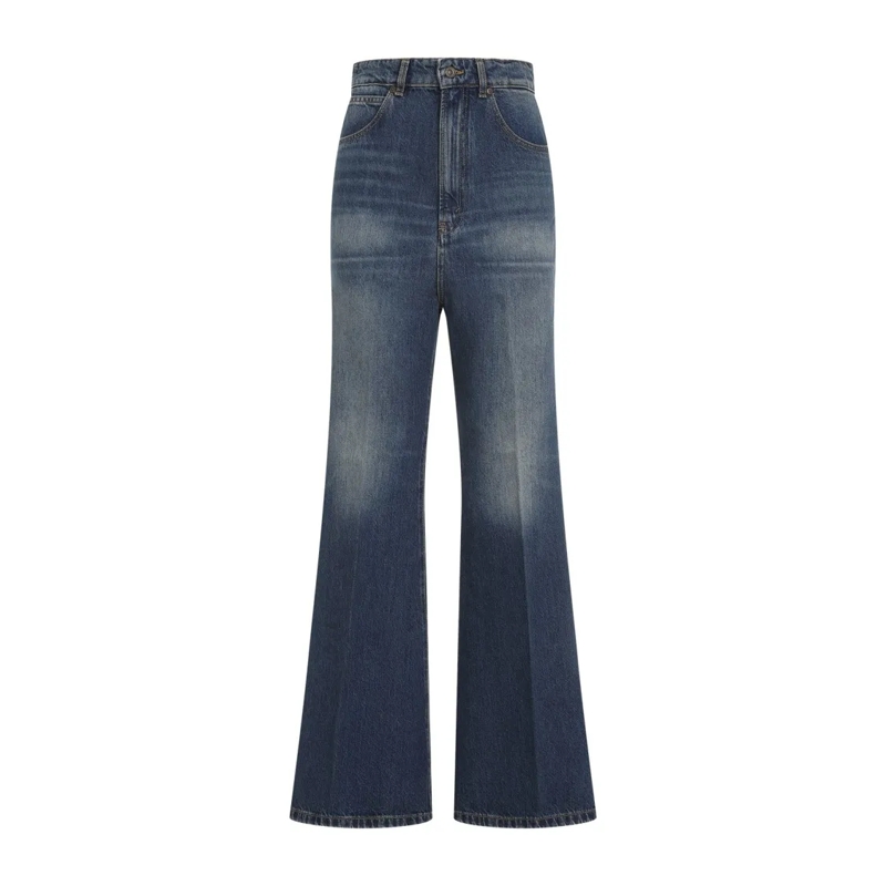 Victoria Beckham Jeans High-Waisted Flared Jeans With Retro Appeal Blue