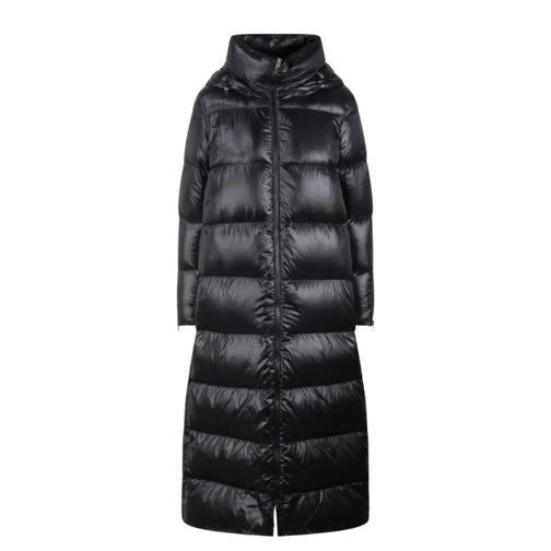 Herno Nylon Long Down Jacket Black 