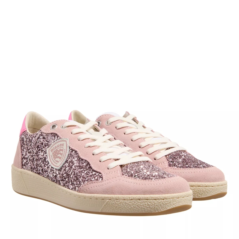 Blauer Low-Top-Sneaker Olympia Pink