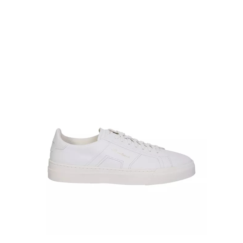 Santoni Low-Top-Sneaker White Panelled Design Sneakers Neutrals(Image 2)