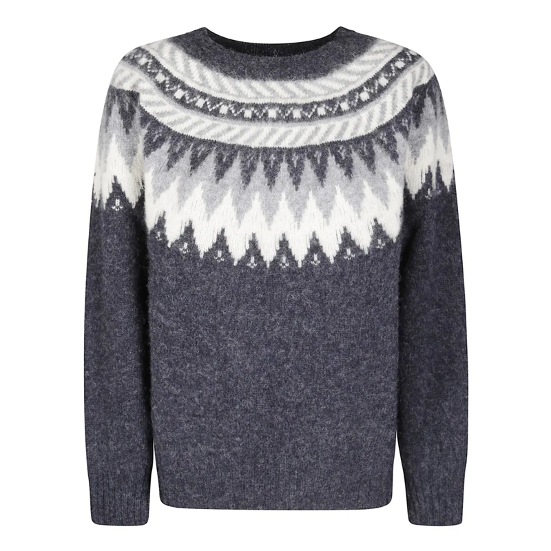 Howlin Pull Maglione Broken Flowers Grey