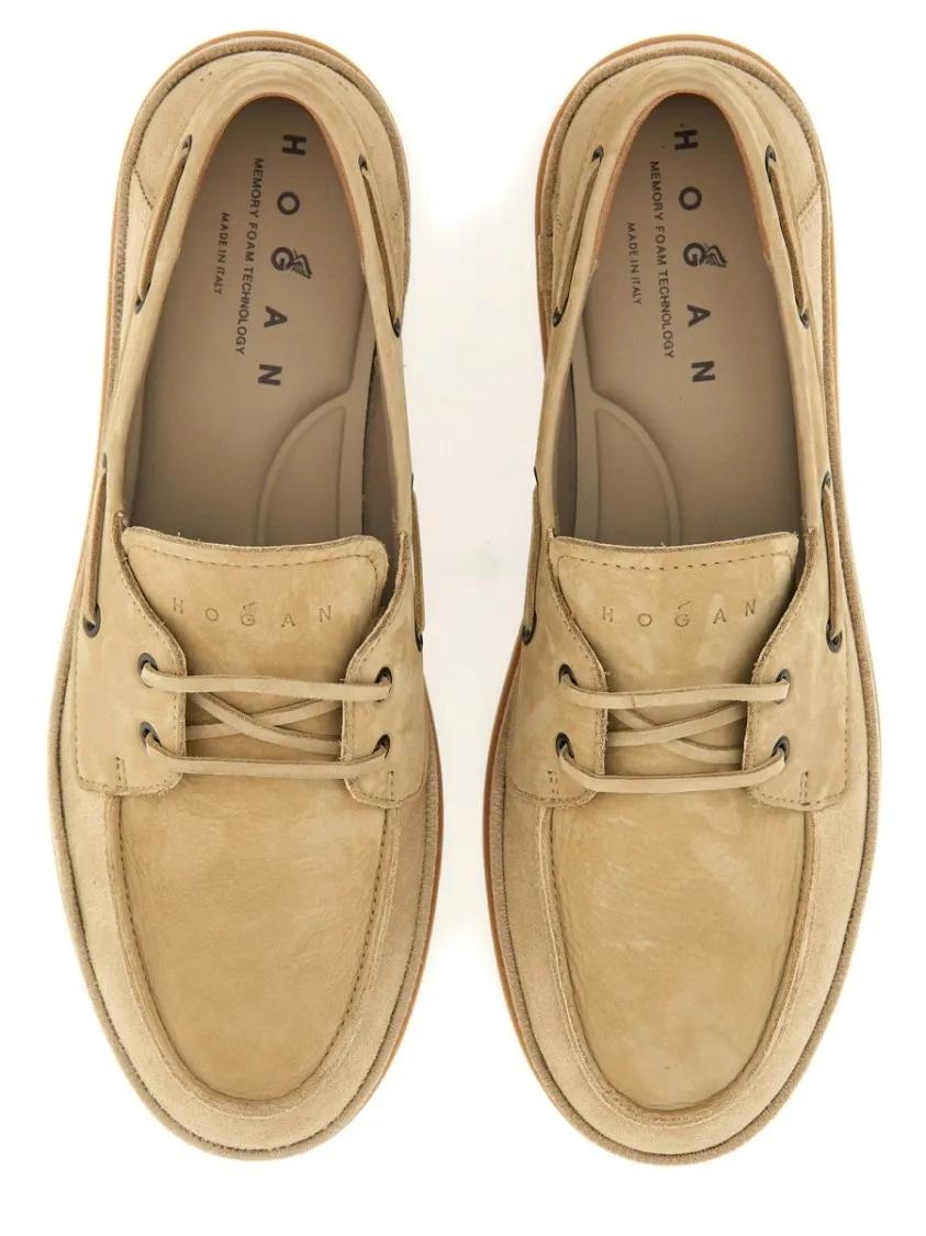 Thumbnail - Hogan Loafer - Leather Boat Moccasin - Gr. 8 - in Beige - für Damen