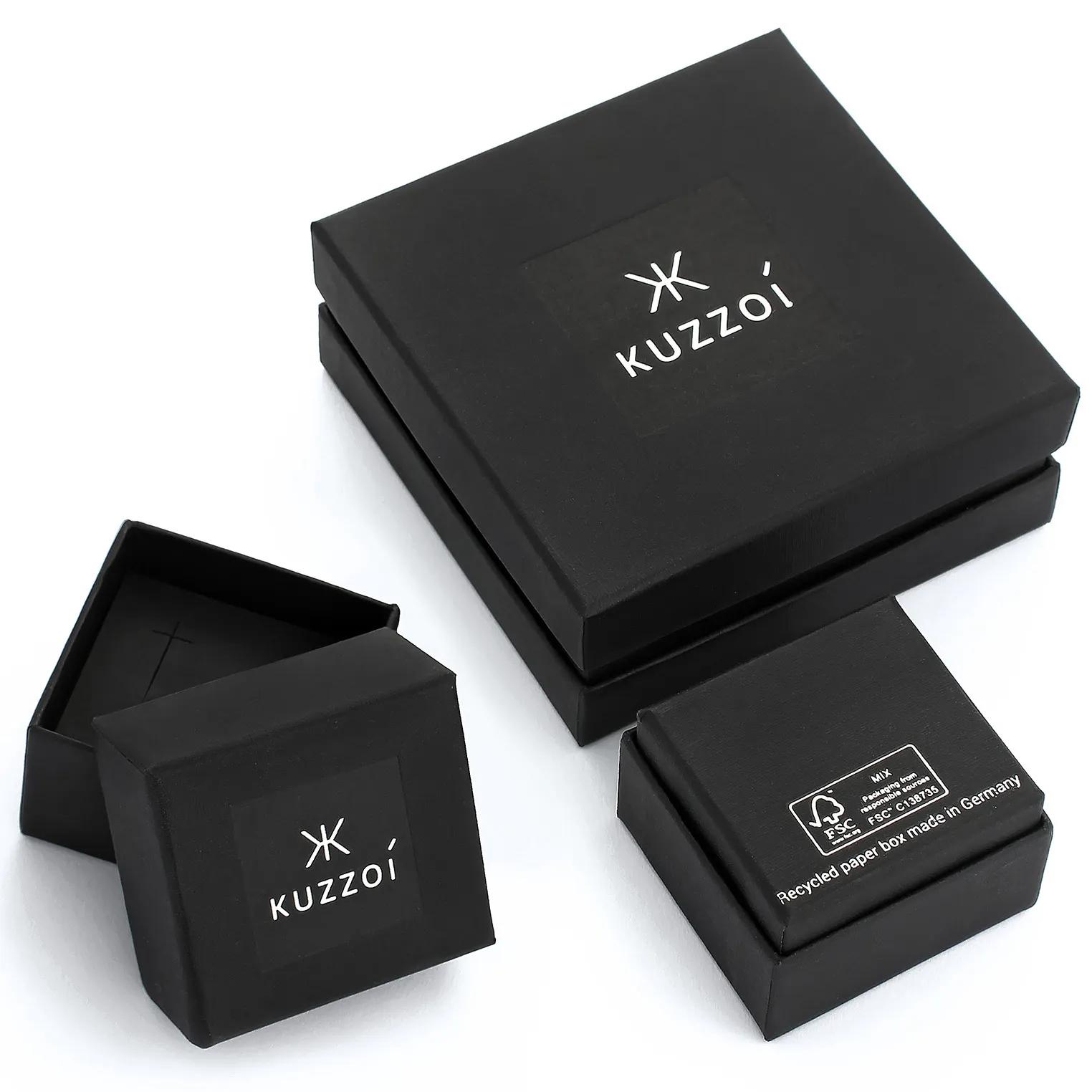 Thumbnail - Kuzzoi Halsketten - Halskette Herren Kreuz Oxidiert Leder in 925 Sterl - Gr. unisize - in Silber - für Damen