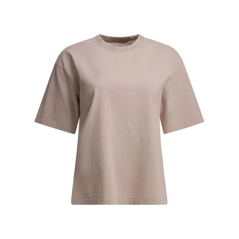 Golden Goose T-shirt Relaxed-Fit Cotton T-Shirt With Subtle Raised Deta Pink