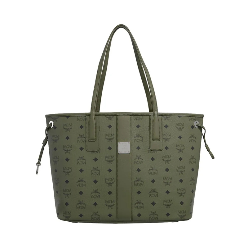 MCM Shopping Bag Liz Vi Shopper Medium Khaki Moss