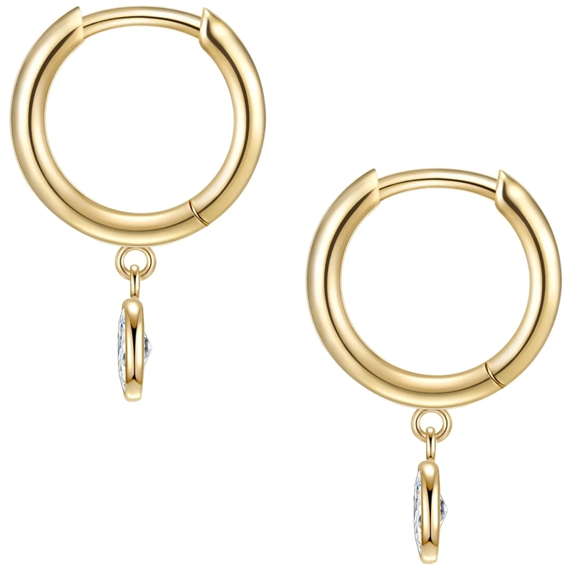 Glanzstücke München Ohrhänger Sterling Silber Creolen Zirkonia gold(Image 3)