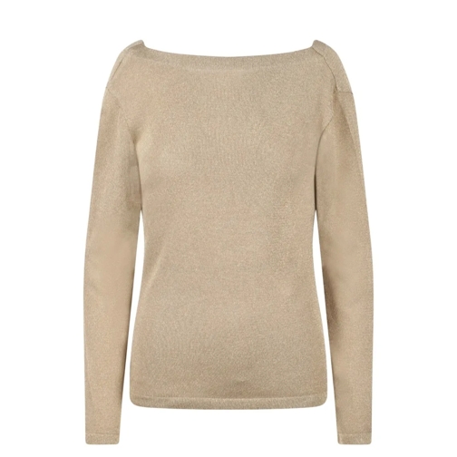 Alberta Ferretti Pullover Gold Lamé Sweater Gold