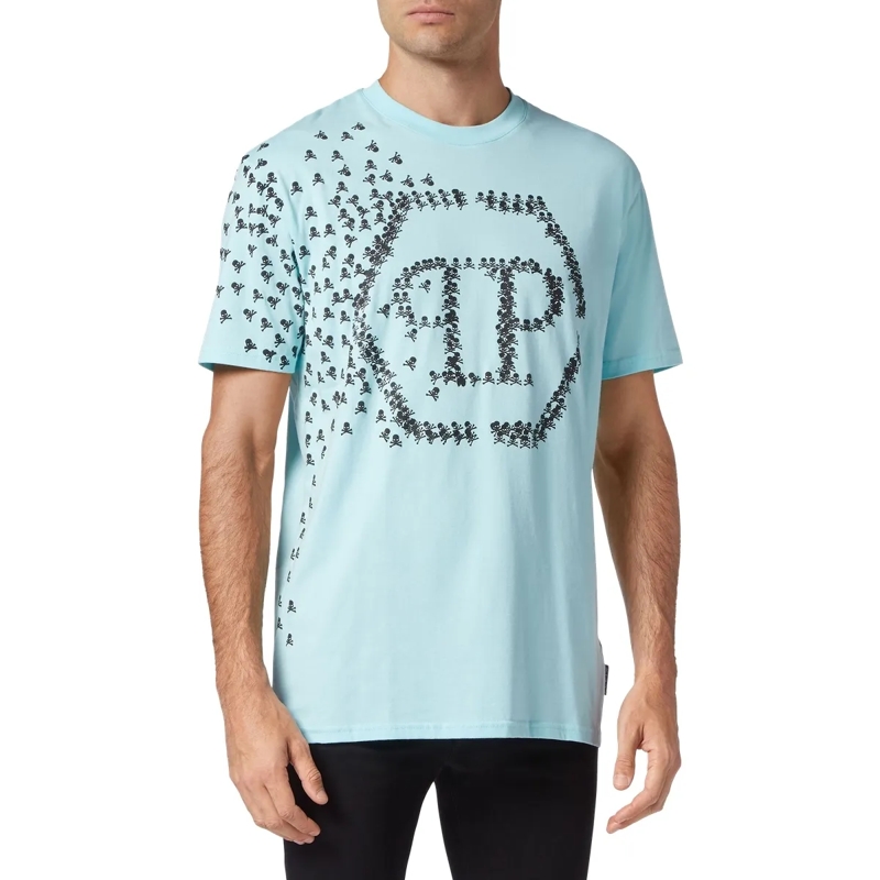 Philipp Plein T-Shirt T-Shirt Skull&Bones hell-blau(Image 3)