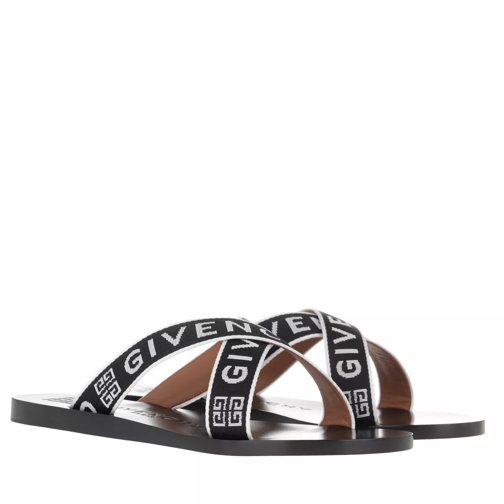 Givenchy Logo Strap Sandals Black/White Slide