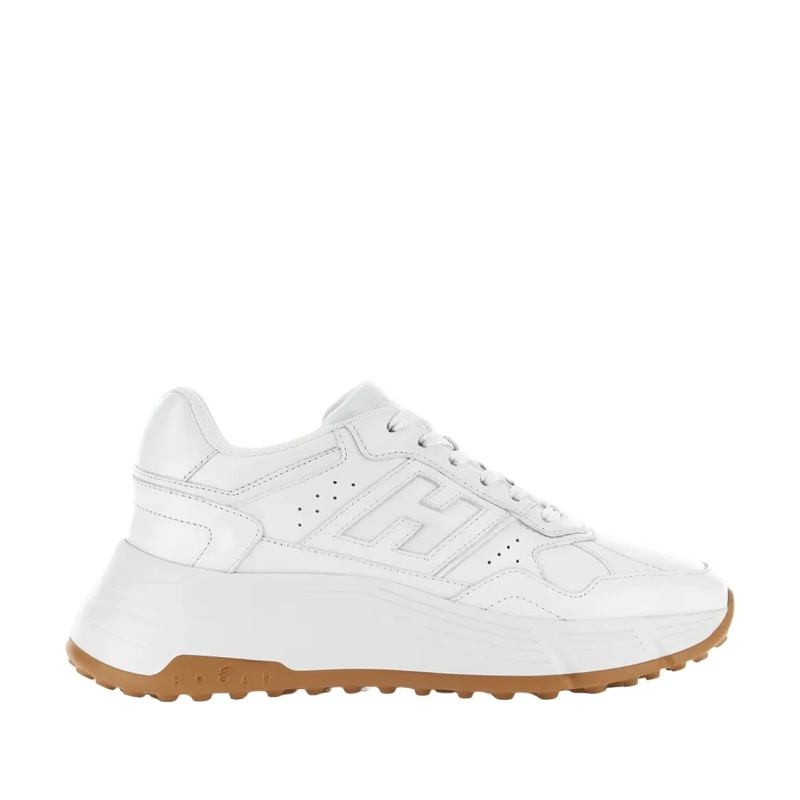 Hogan Lage-top sneaker All-White Lace-Up Sneakers With Embossed Logo White