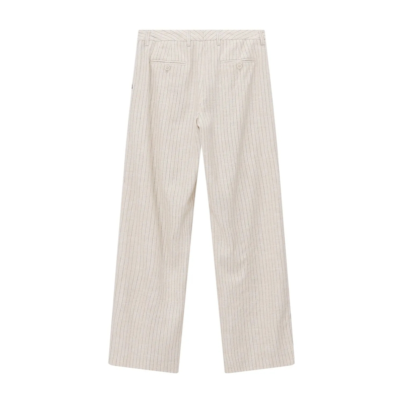 Lardini  Weite Stoffhose mit Nadelstreifen beige(Image 2)