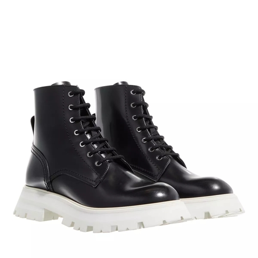 Alexander McQueen Boots Leather Black/Hawthorn Stivale