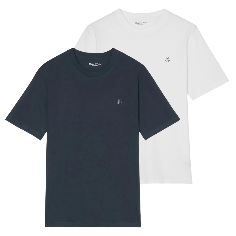 Marc O´Polo Hemd Small-Logo 2er Pack blau