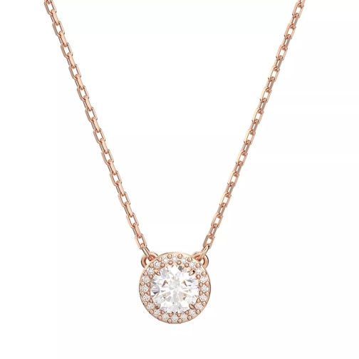 Swarovski Constella Necklace Round cut rose gold-tone plated White Short Necklace