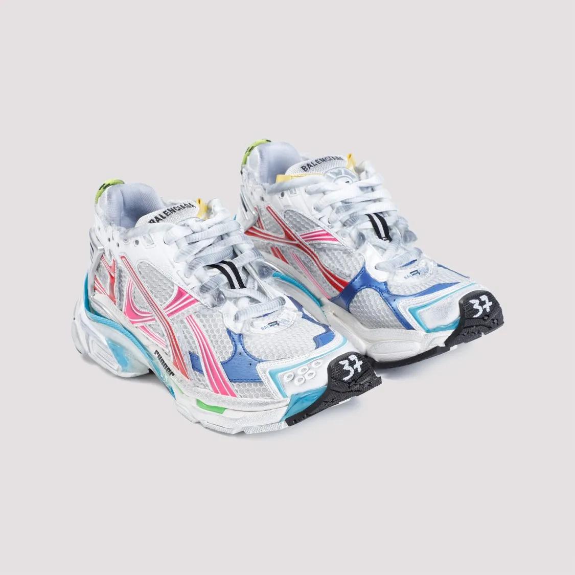 Thumbnail - Balenciaga Low-Top Sneaker - Runner Multicolor Polyurethane Sneakers - Gr. 36 (EU) - in Weiß - für Damen