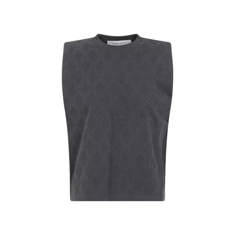 Golden Goose - Anthracite Cotton T-Shirt - Größe S - gray