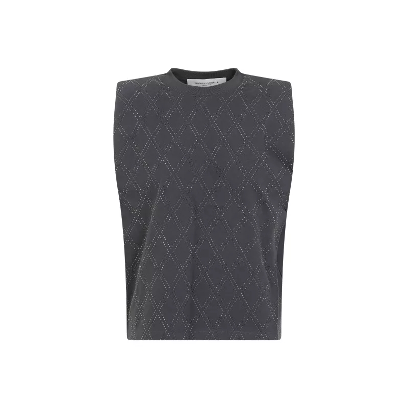 Golden Goose T-shirt Anthracite Cotton T-Shirt Grey