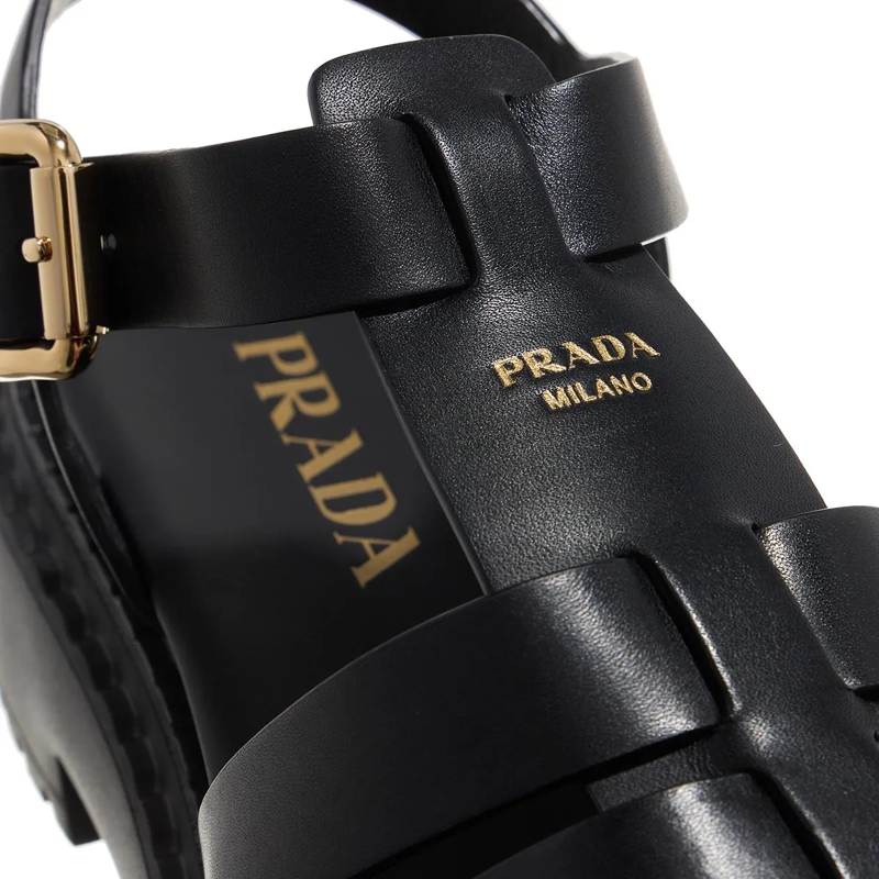 Prada Riemchensandalen Monolith Sandals Nero(Image 5)