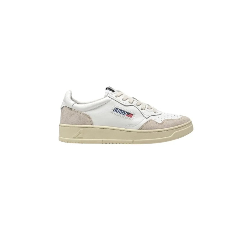 Autry International Lage-top sneaker Medalist Low Sneakers In White Leather Neutrals