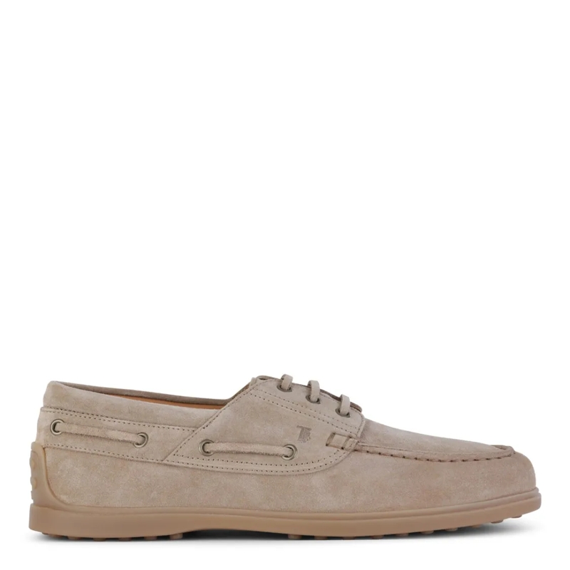 Tod's Loafer Flat Shoes White Pink