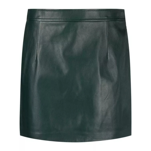 Marni High-Waist Mini Leather Skirt Black 