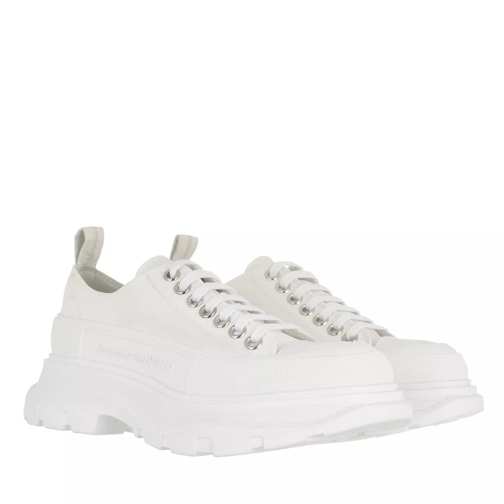 Alexander McQueen Tread Slick Lace Up Sneakers White Platform Sneaker