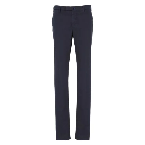 Incotex Dark Blue Cotton Trousers Blue 