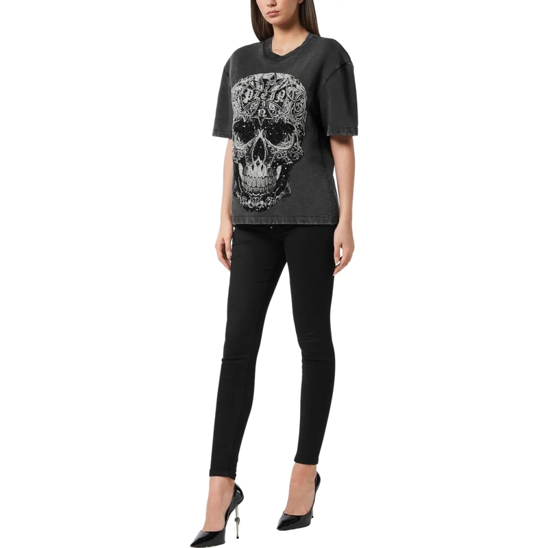 Philipp Plein T-Shirt T-Shirt Man Fit Skull Verziert schwarz(Image 4)