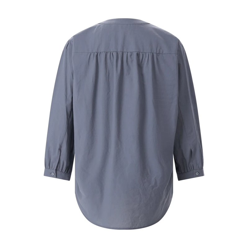 Luisa Cerano Bluse Hemdbluse aus Baumwolle blau(Image 3)