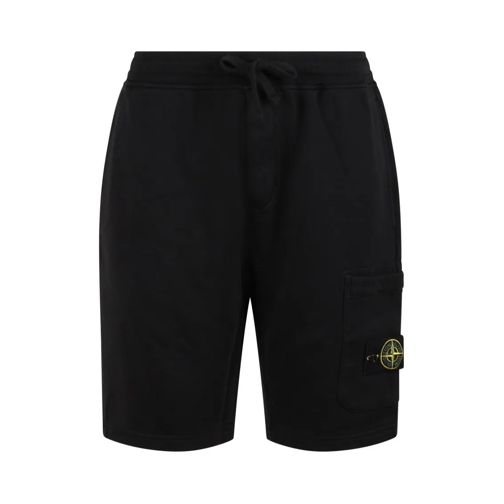 Stone Island Legere Shorts Cotton Fleece Shorts Black