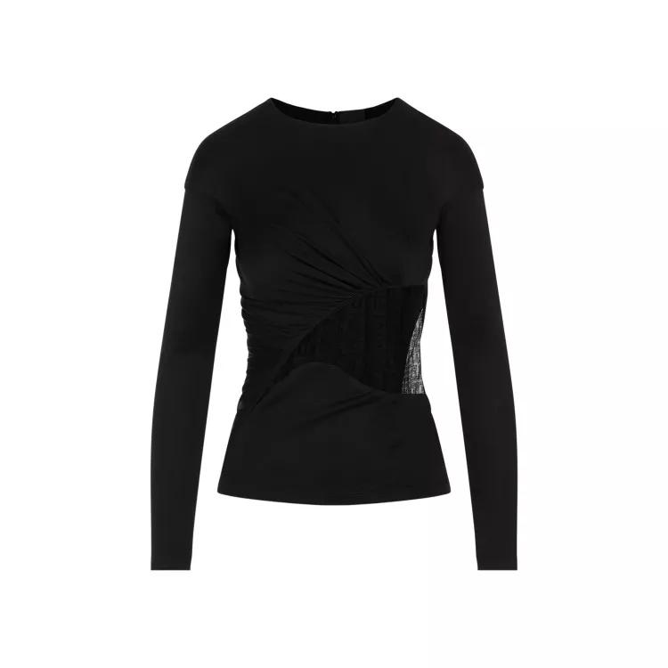 Givenchy - Black Viscose Top - Größe 34 - black