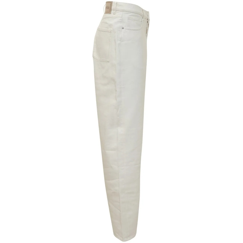 Drôle De Monsieur Jeans mit geradem Bein Jeans Straight a Cinque Tasche weiß(Image 3)