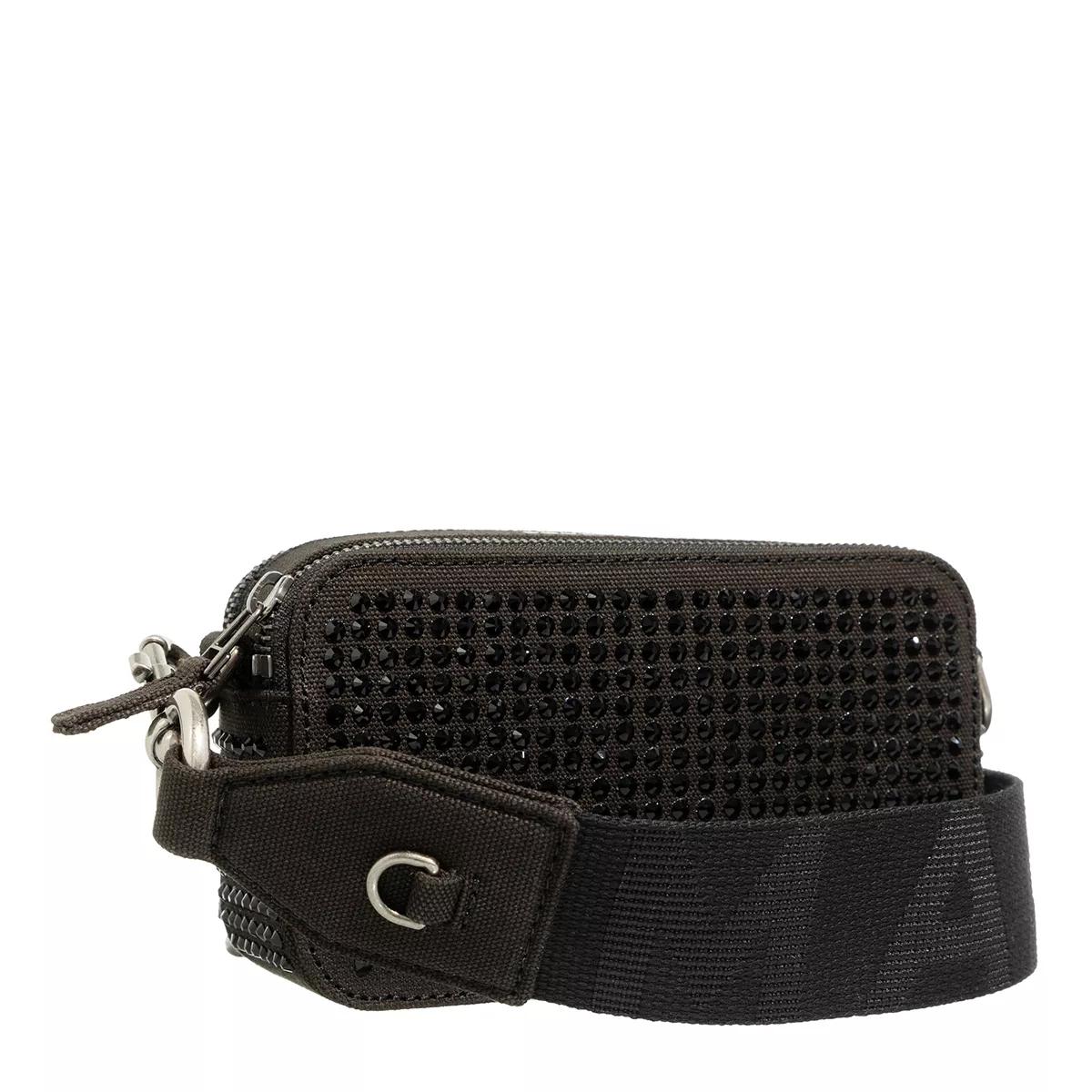Marc Jacobs Kristal Canvas Snapshot Crossbody Tas Black Dames