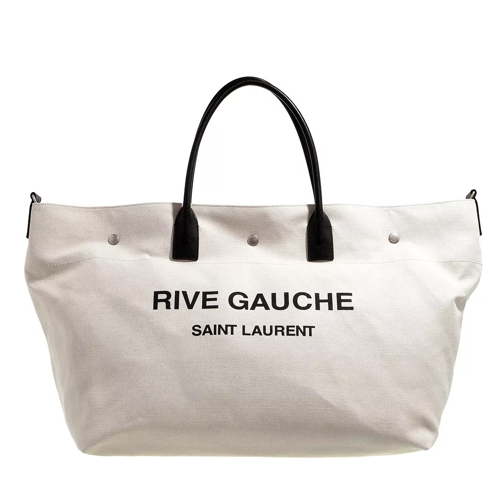 Saint Laurent Rive Gauche Maxi Shopping Bag Grege et Noir Weekender
