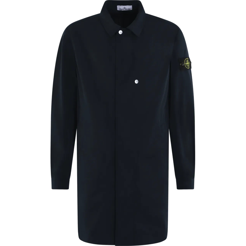 Stone Island Daunenjacke Heren Soft Trench Coat Blauw blau