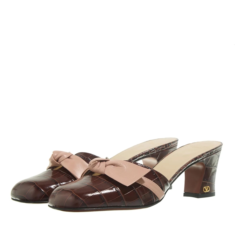 Valentino Garavani Escarpins Mule Brass Logo(Image 3)