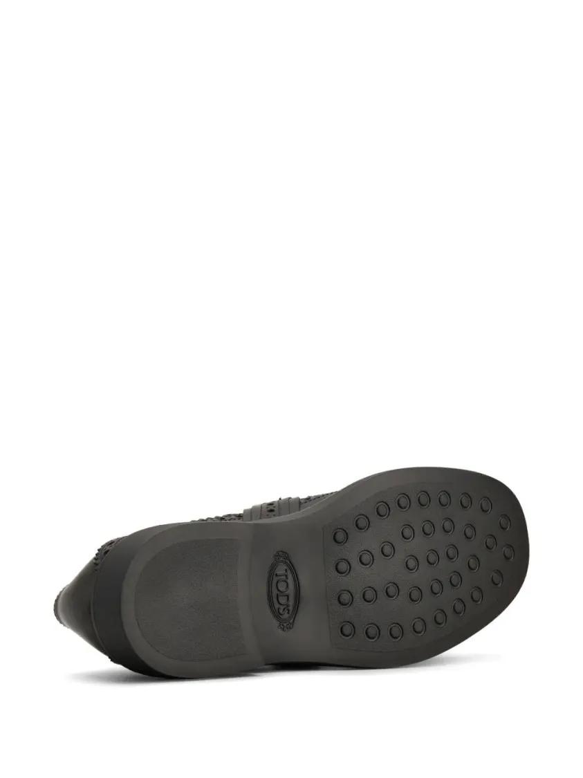 Thumbnail - Polished Black Leather Monkstrap Loafers - Gr. 38 (EU) - in Schwarz