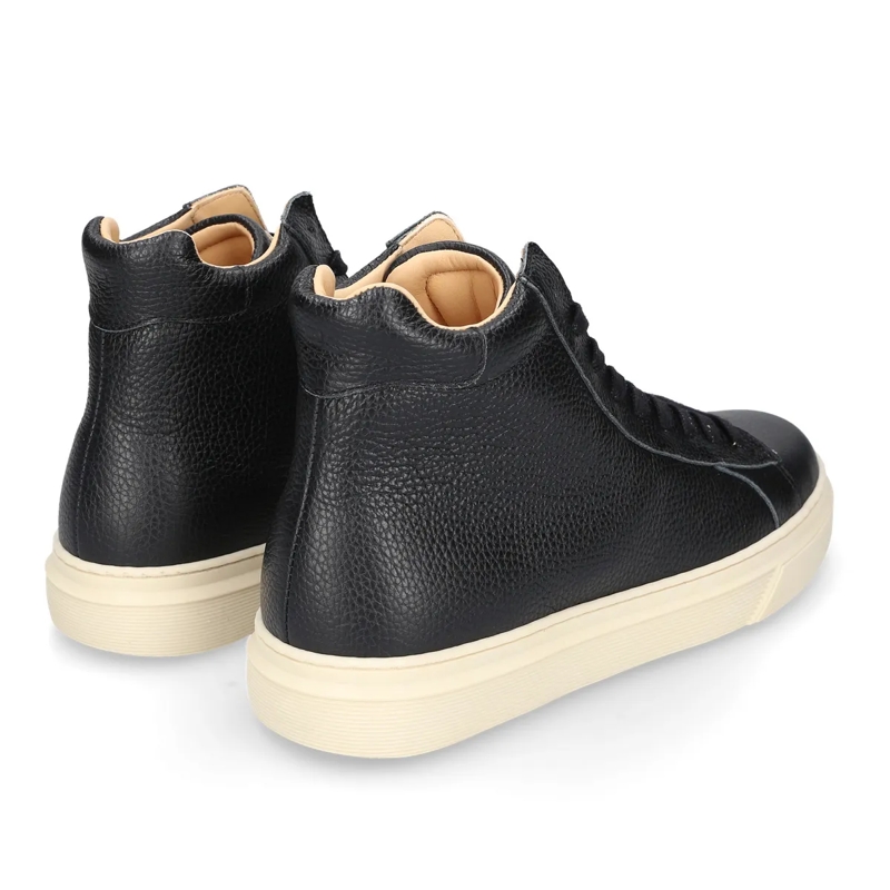 Henry Stevens Low-Top-Sneaker Der Travis High-Top Sneaker in Schwarz ist aus gep schwarz(Image 3)