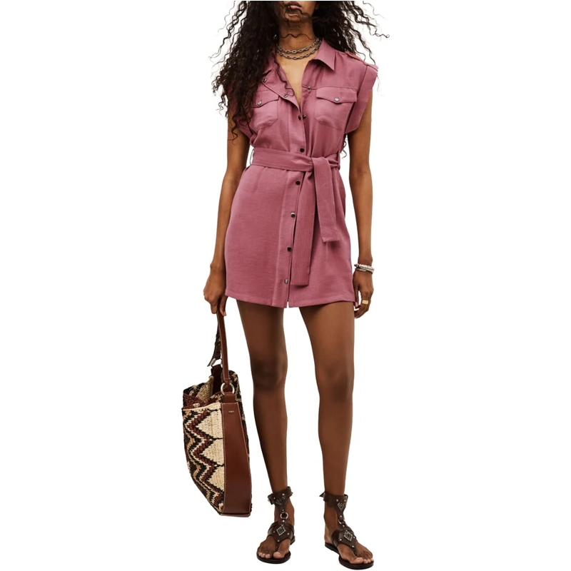 BASH Midikleid Ba&sh Diala Jurken Roze 1e26dial rose(Image 2)
