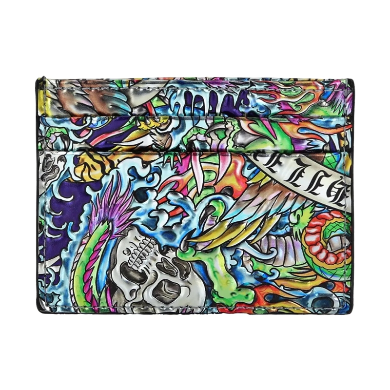 Philipp Plein Geldbörse Kartenetui Tattoo silber