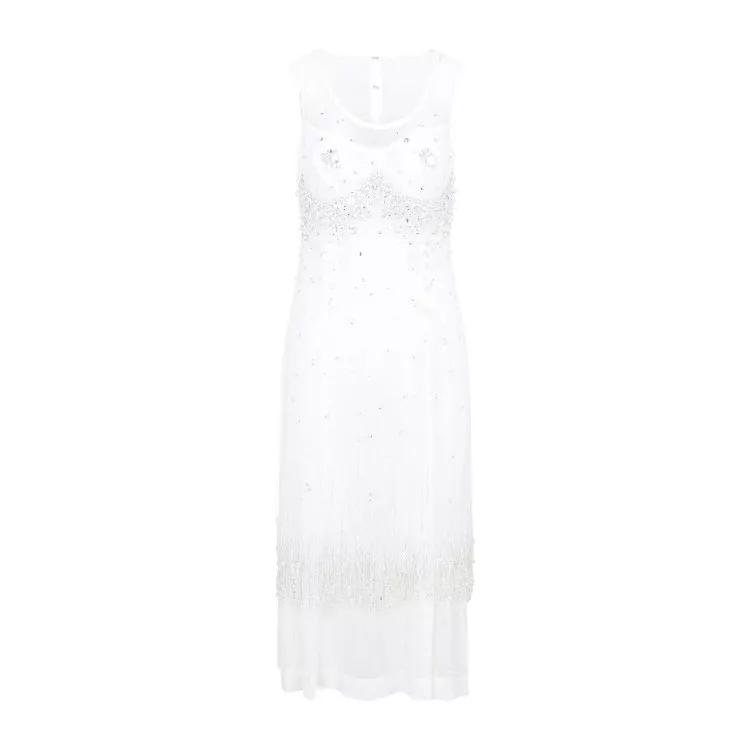 Bottega Veneta - White Crystal Dress - Größe 40 - white