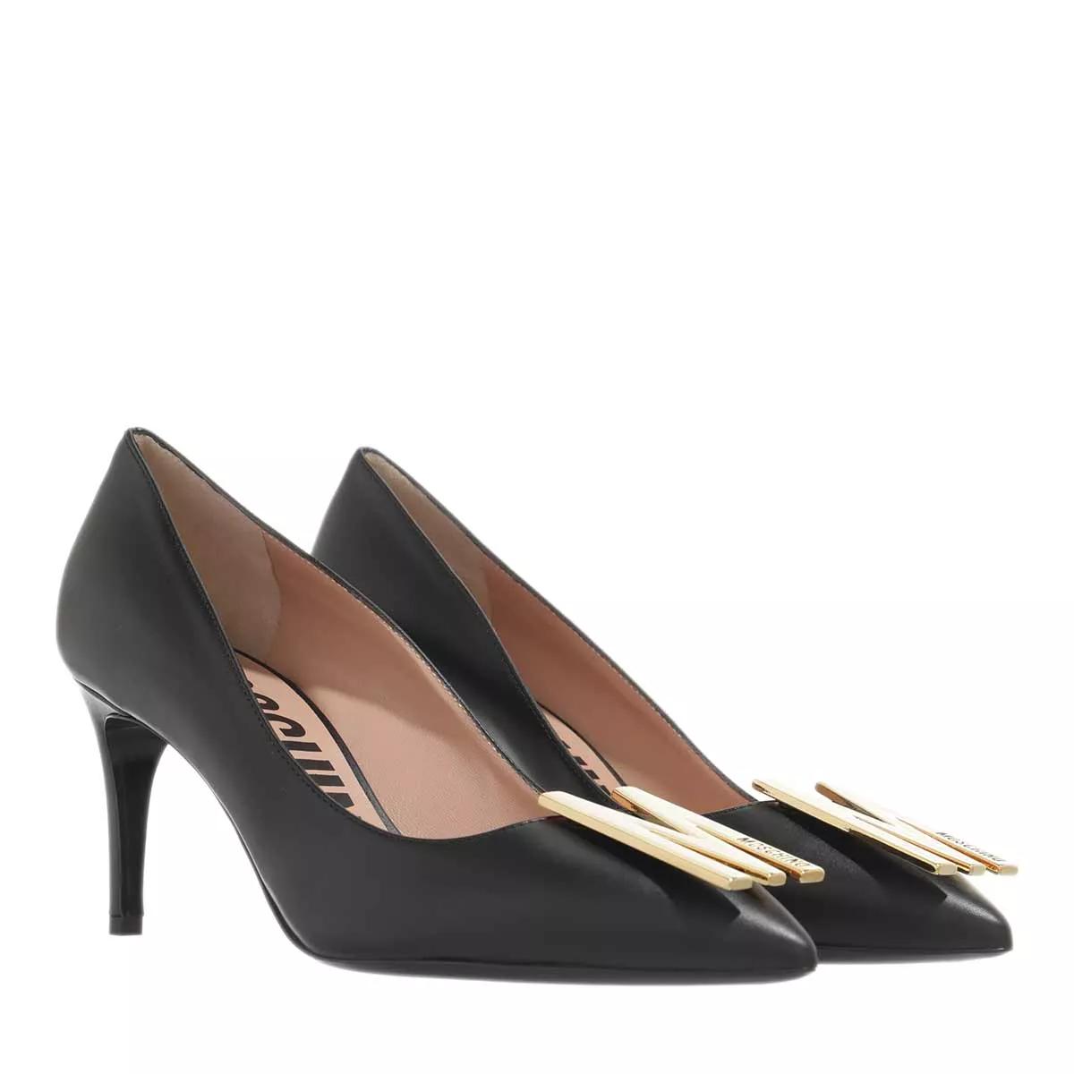 Moschino Scarpad Re Mh64/75 Vitello Nero | Pump 