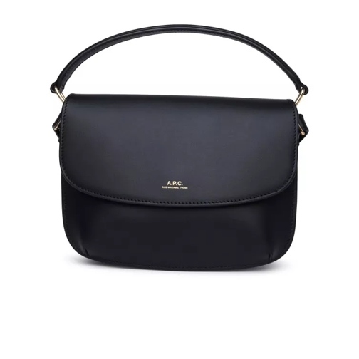 A.P.C. Black Leather Bag Black Schooltas