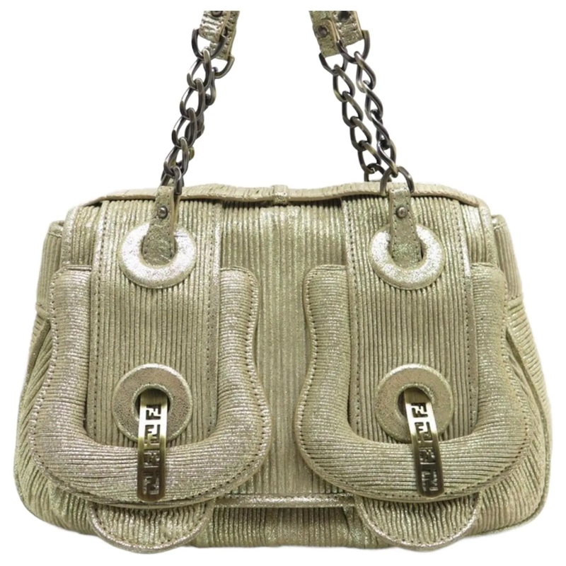 Fendi Schultertasche NEUE FENDI B-BAG HANDTASCHE 8BN165 HANDTASCHE AUS  gold