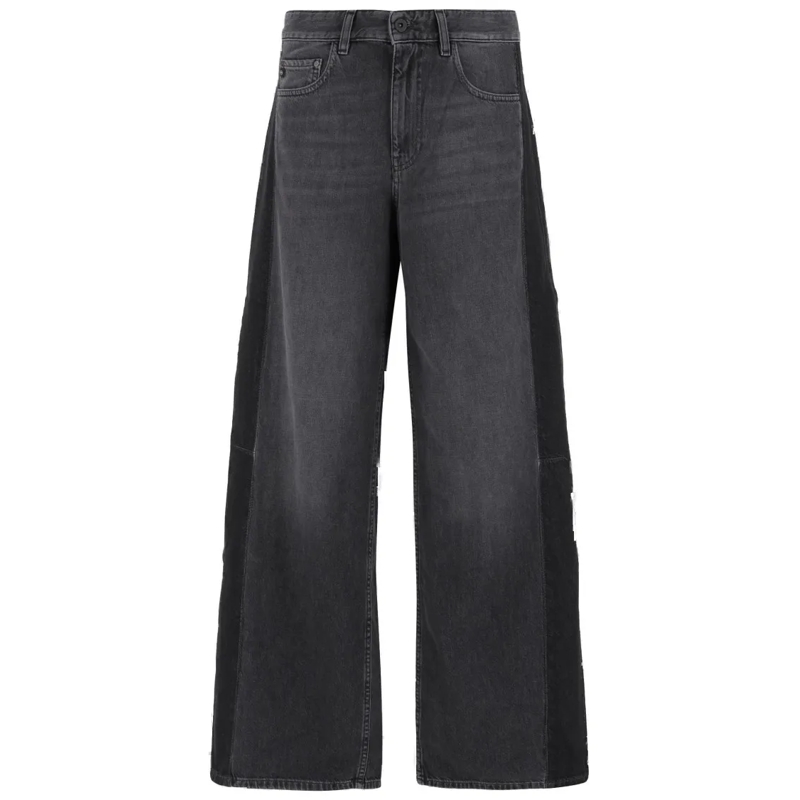 Adriano Goldschmied Jeans Wide Fit Dark Grey Jeans With Five-Pocket Design A Grey