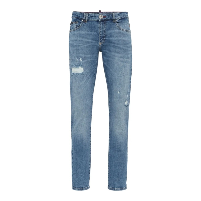 Philipp Plein Jeans mit geradem Bein Supergerader Schnitt jeansblau