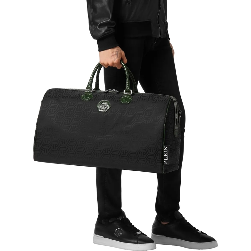 Philipp Plein Weekender Henkel Tasche Monogram schwarz(Image 3)
